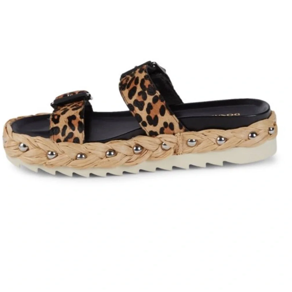Donald Pliner Larabee‎ printed calf hair slide sandals 6 $168